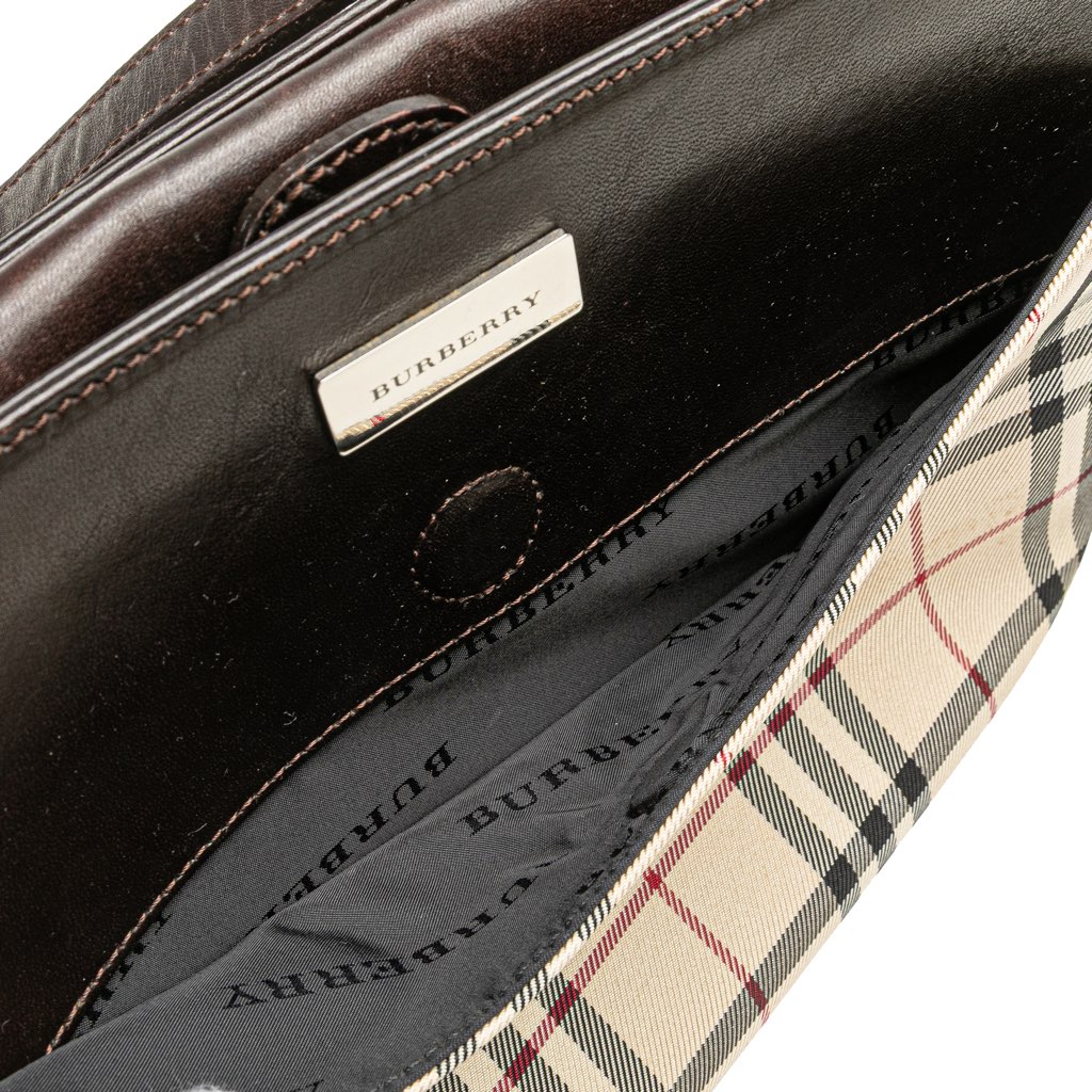 Burberry House Check Canvas Shoulder Bag - 4