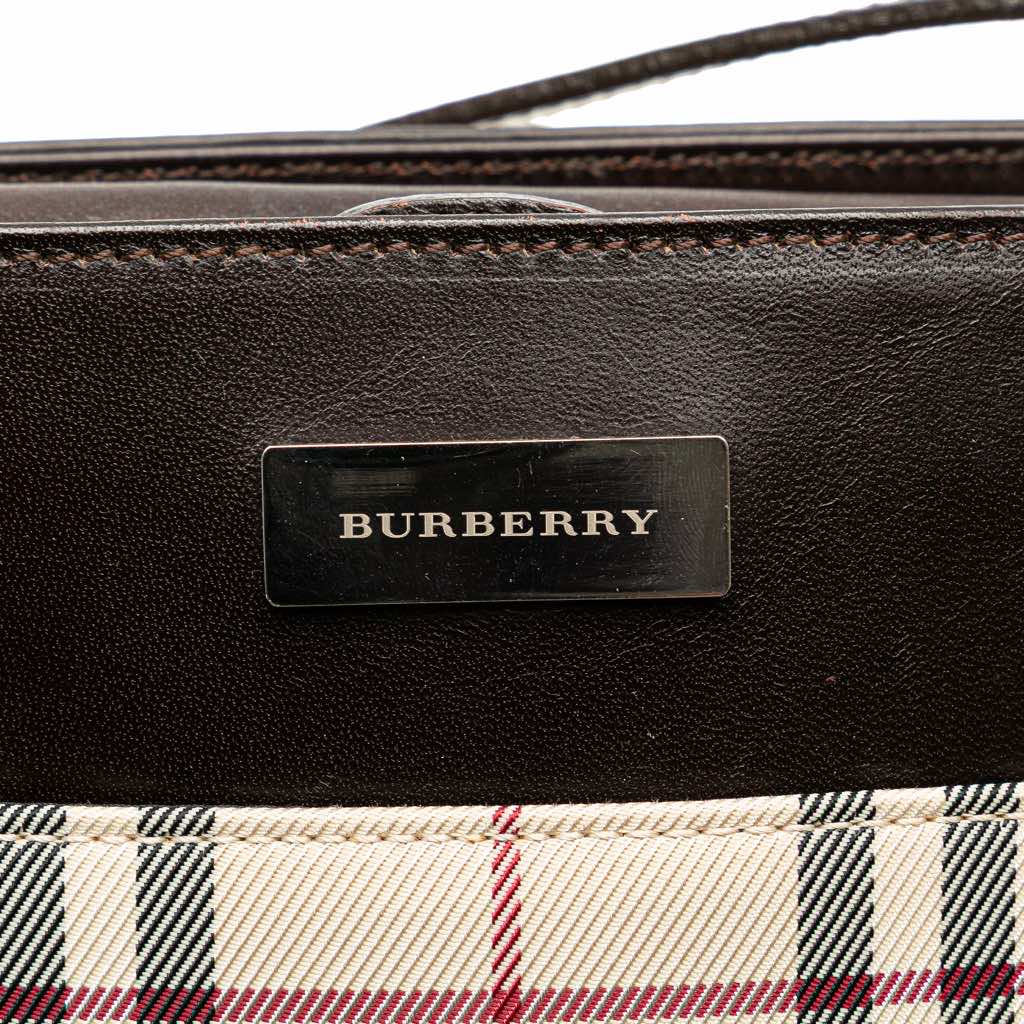 Burberry House Check Canvas Shoulder Bag - Detail 1