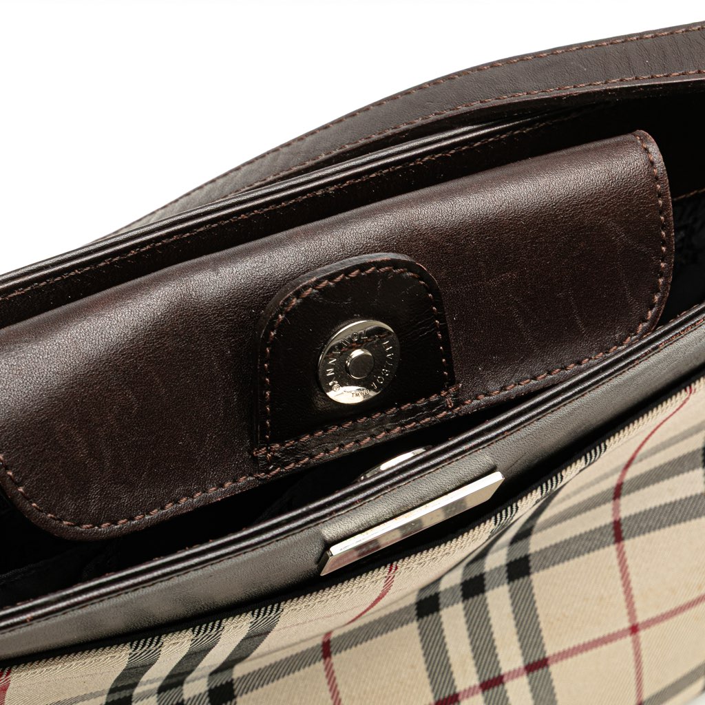 Burberry House Check Canvas Shoulder Bag - Image 10