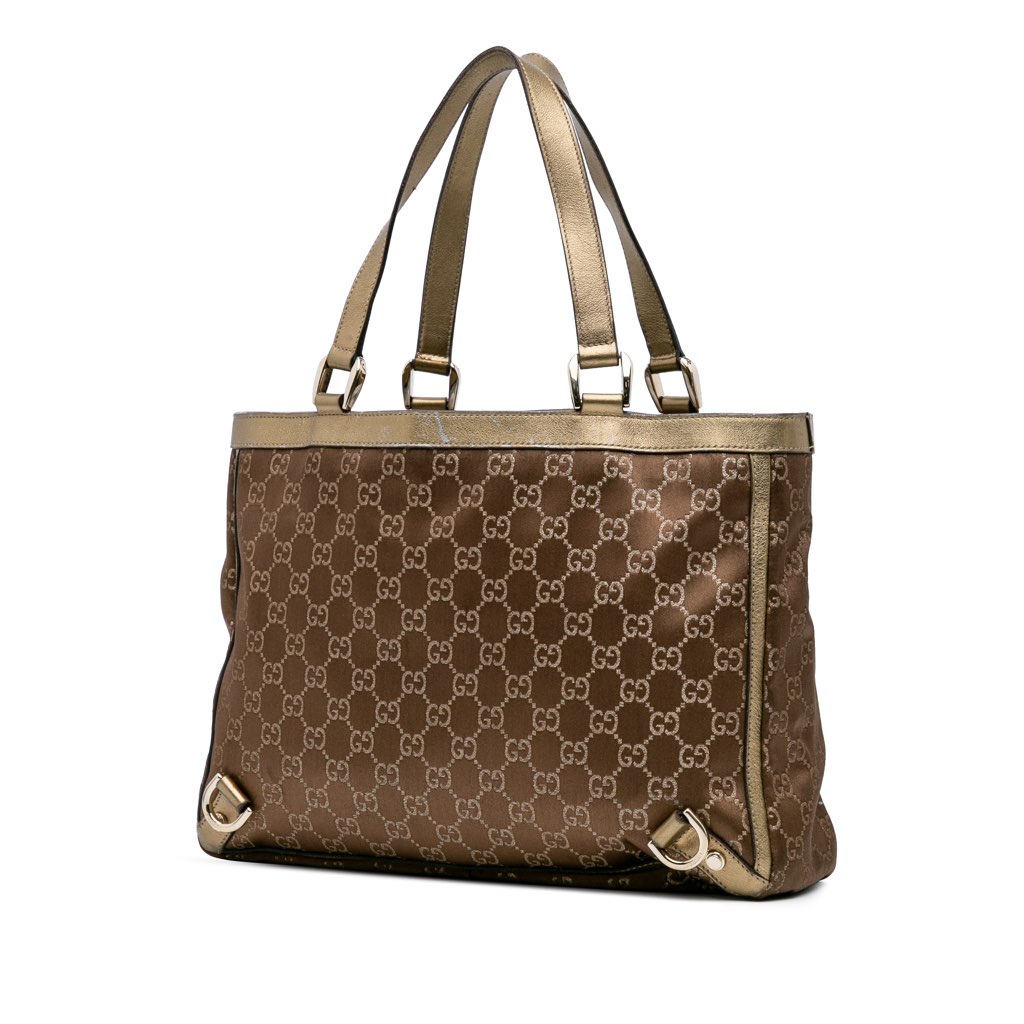 Gucci GG Satin Abbey D Ring Tote - Back view