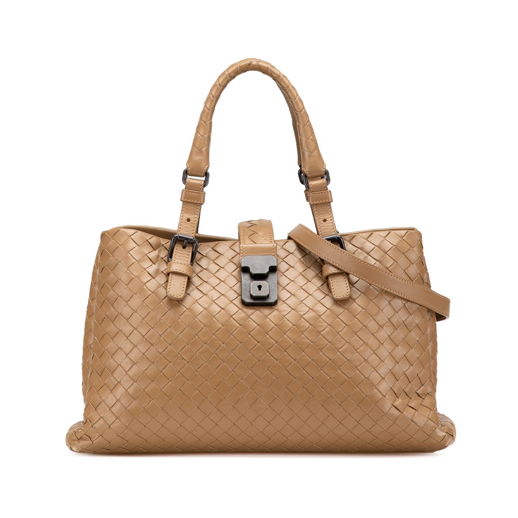 Bottega Veneta Small Nappa Intrecciato Roma Satchel