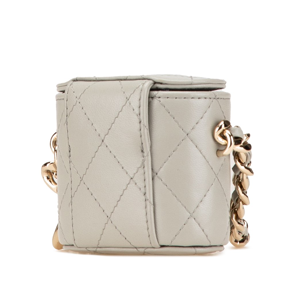 Chanel Mini Lambskin Elegant Chain Vanity Case - Back view