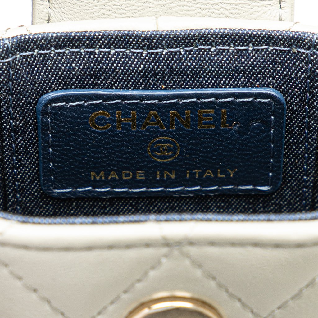 Chanel Mini Lambskin Elegant Chain Vanity Case - Side view