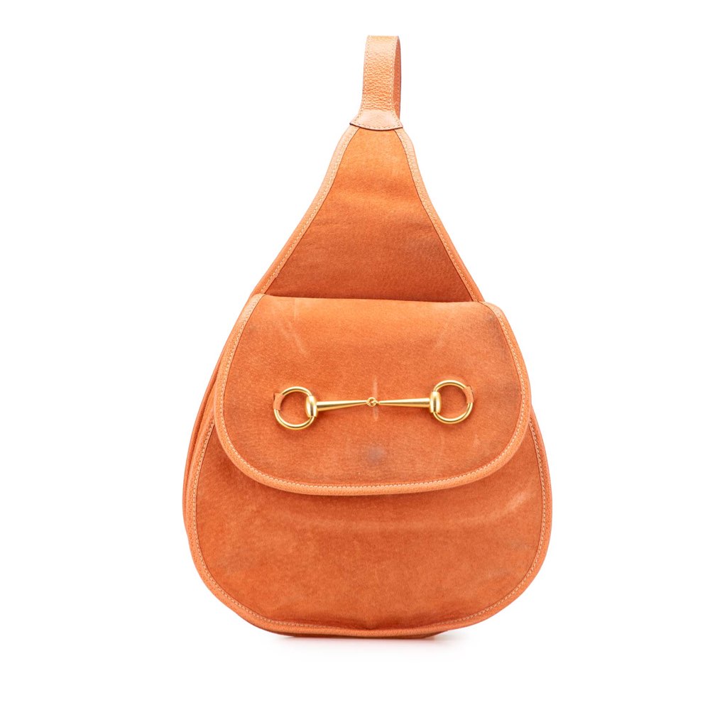 Gucci Suede Horsebit Sling Bag