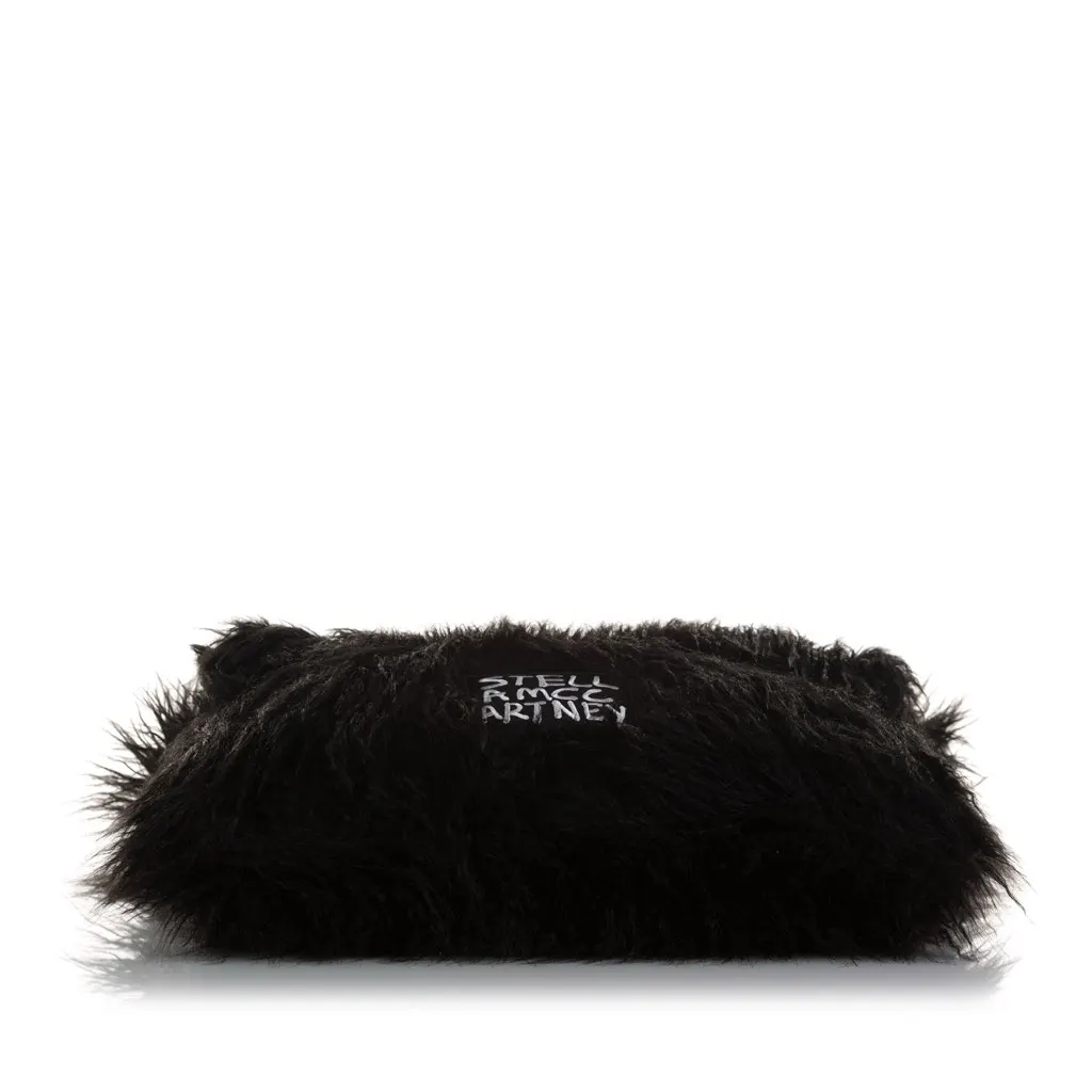 Stella McCartney x Ed Curtis Faux Fur Shoulder Bag Black Polyester Very good - Model View