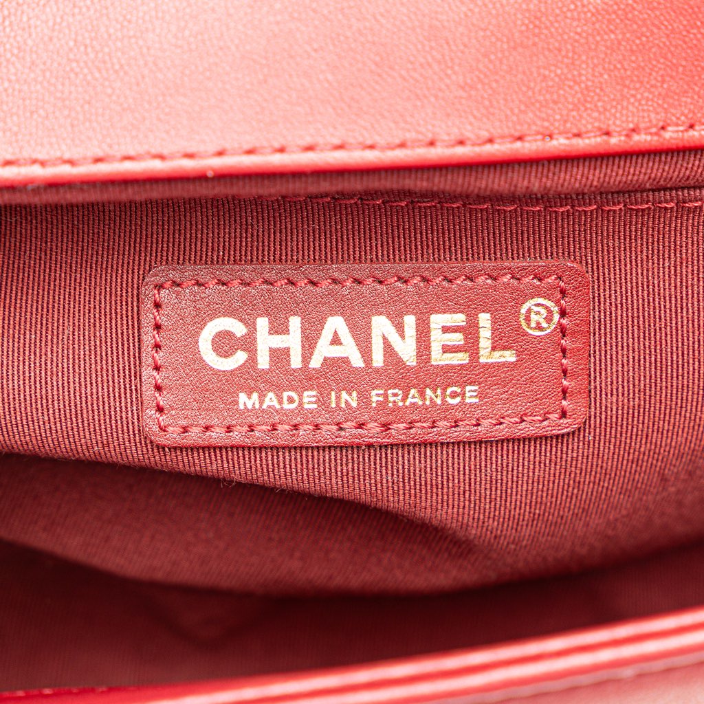 Chanel Old Medium Quilted Lambskin Boy Flap - Side view
