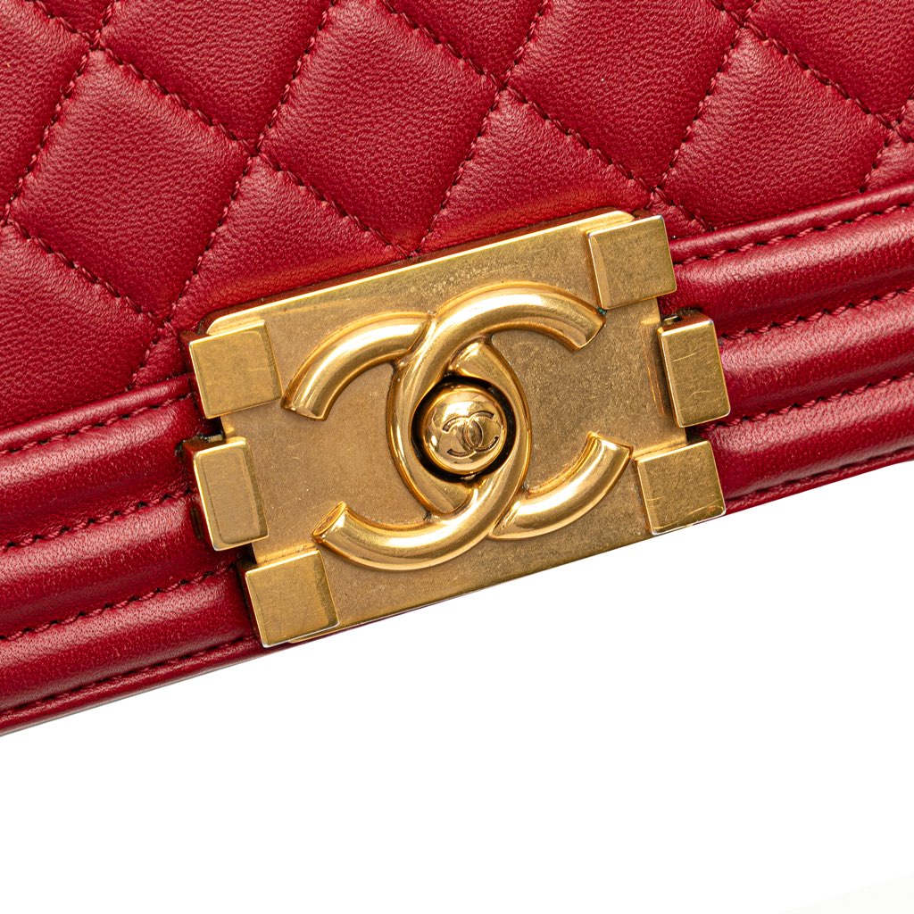 Chanel Old Medium Quilted Lambskin Boy Flap - Image 10