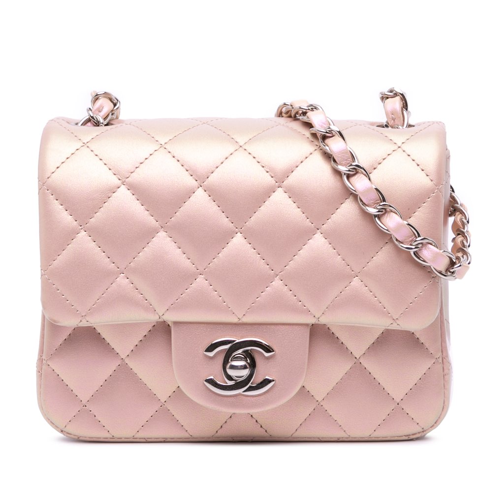Chanel Mini Square Classic Iridescent Calfskin Single Flap