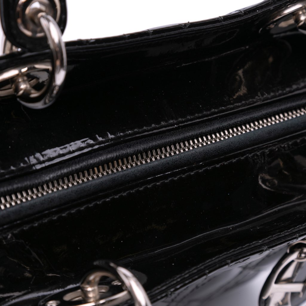 Dior Large Patent Cannage Lady Dior - Image 10