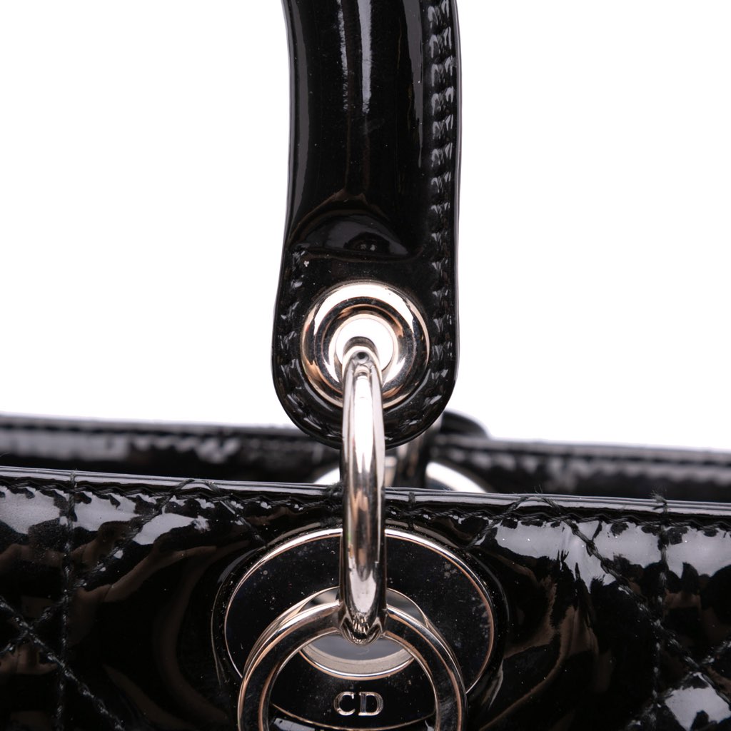 Dior Large Patent Cannage Lady Dior - Image 11