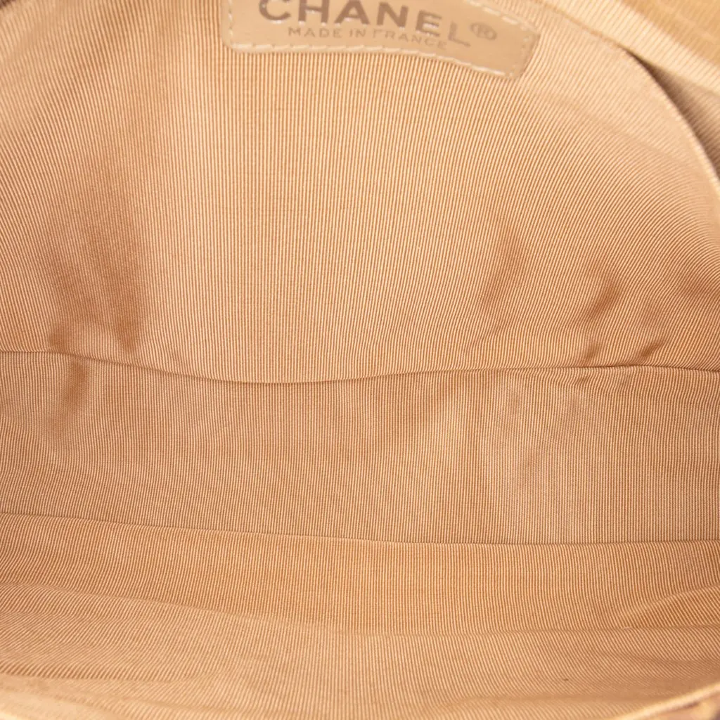Chanel Quilted Iridescent Nylon Mademoiselle Flap Brown Very good - Model View