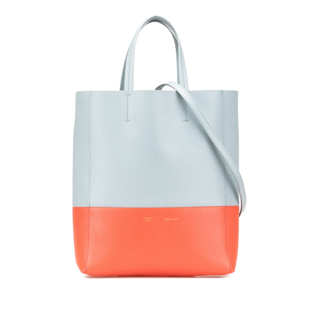 Celine Small Bicolor Leather Vertical Cabas