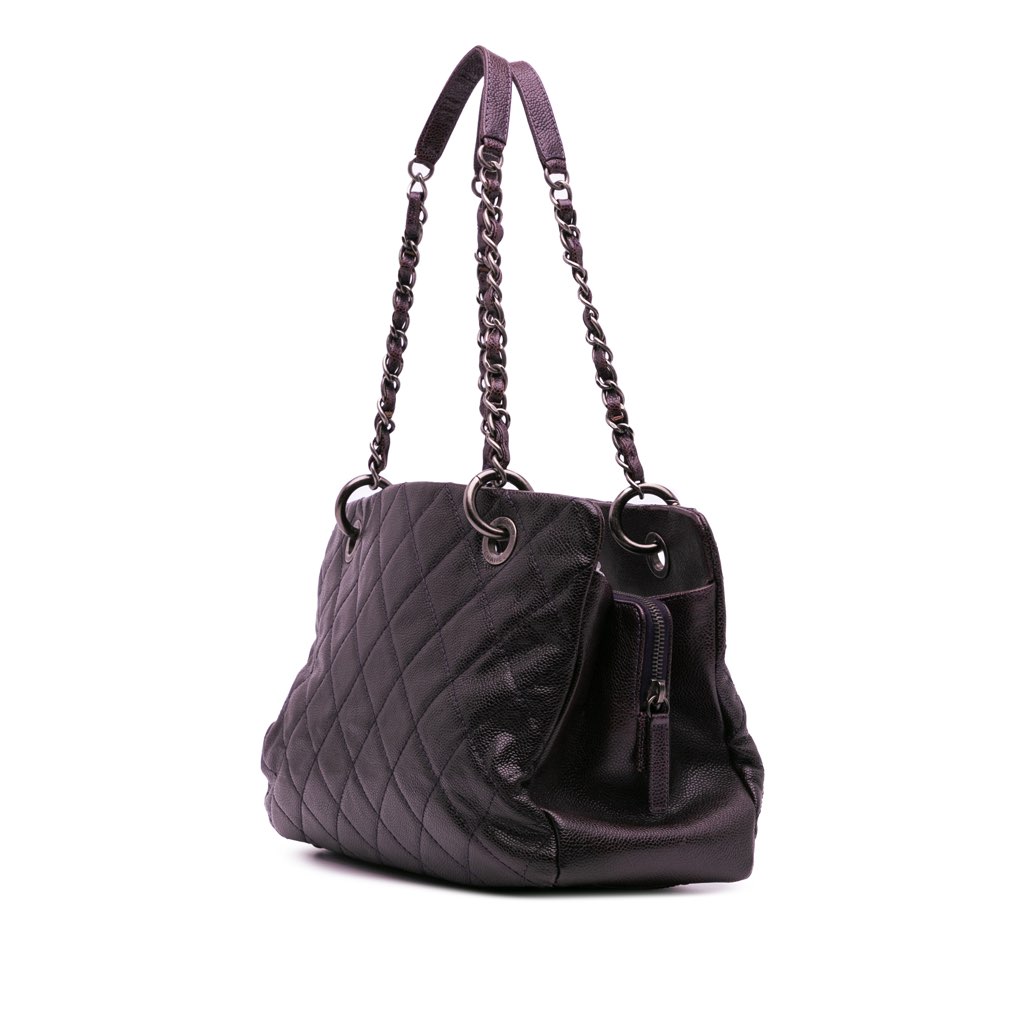Chanel Small Quilted Iridescent Caviar Chic Shopping Tote - 2