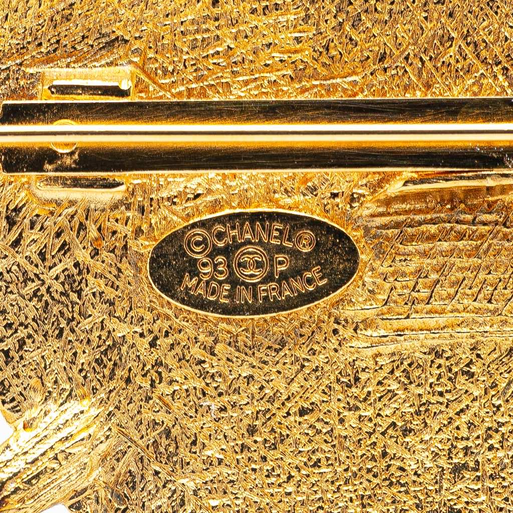 Chanel Gold Plated CC Arrow and Heart Brooch - Image 6