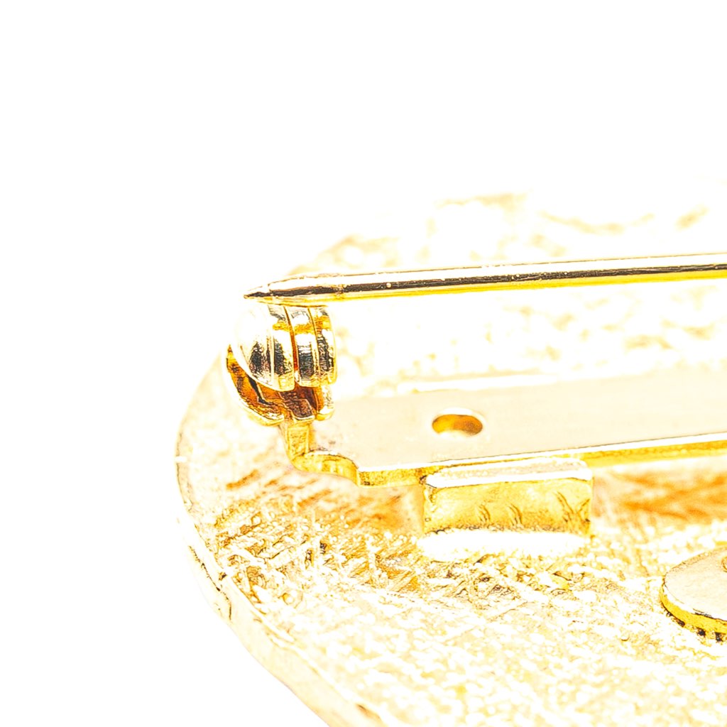 Chanel Gold Plated CC Arrow and Heart Brooch - 4