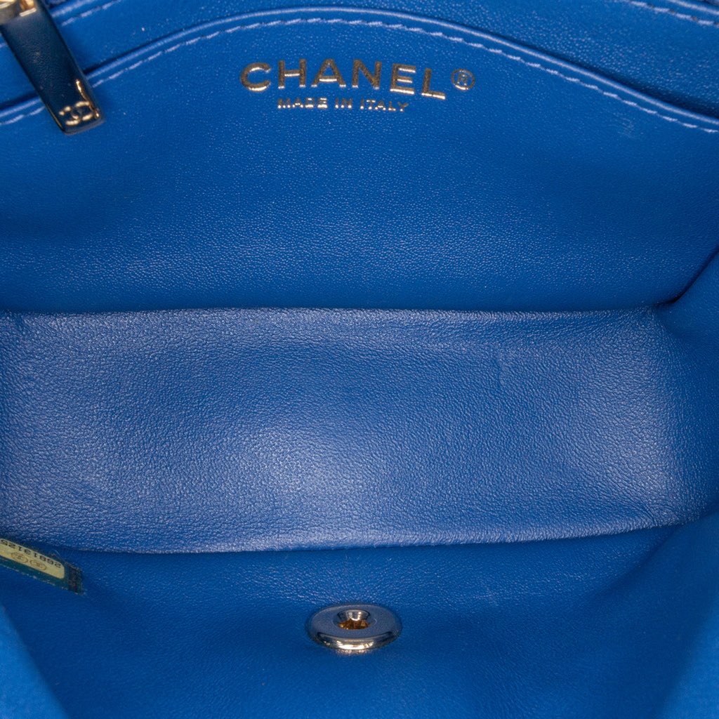 Chanel Mini Square Classic Chevron Lambskin Single Flap - 4