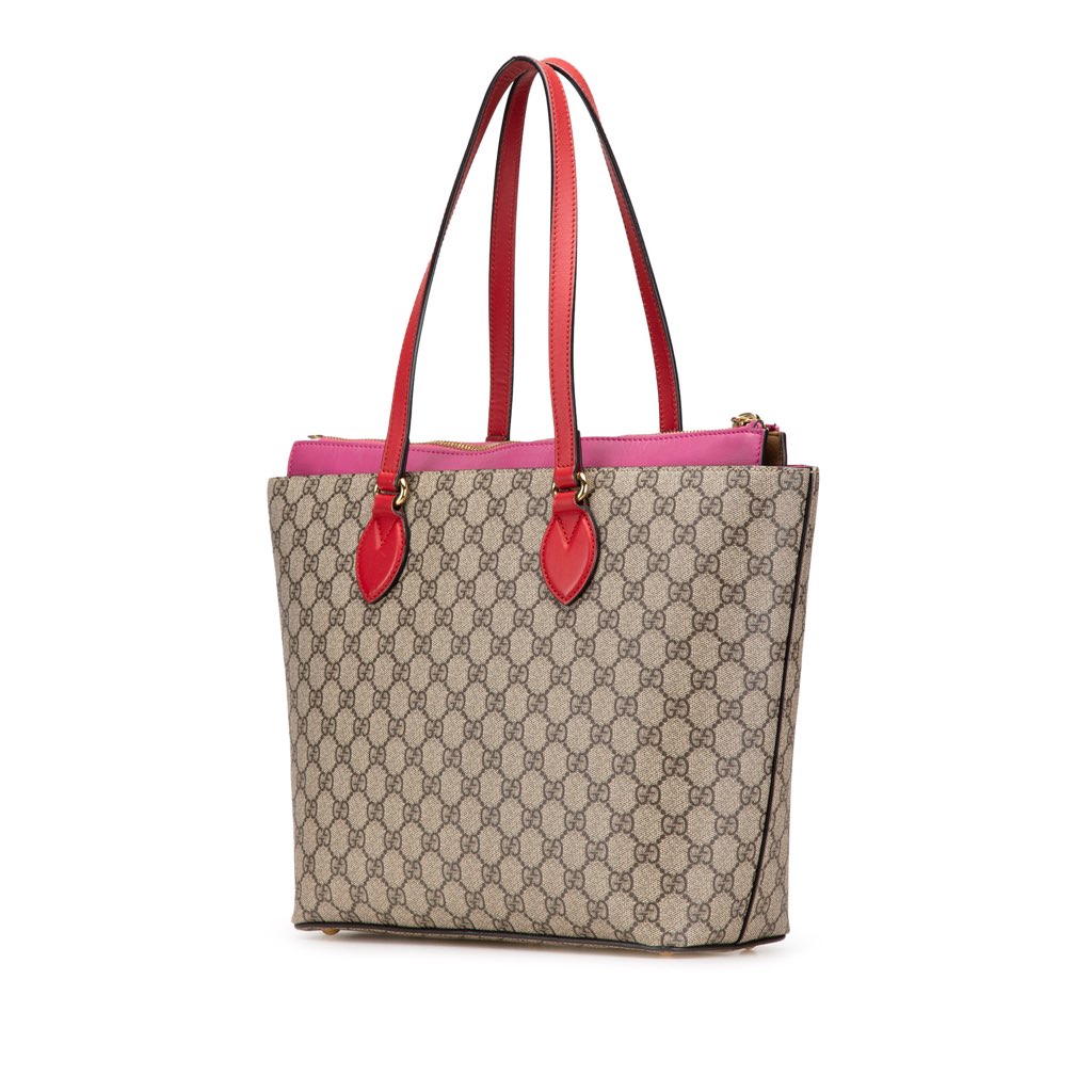 Gucci Medium GG Supreme Linea A Zip Tote - 2