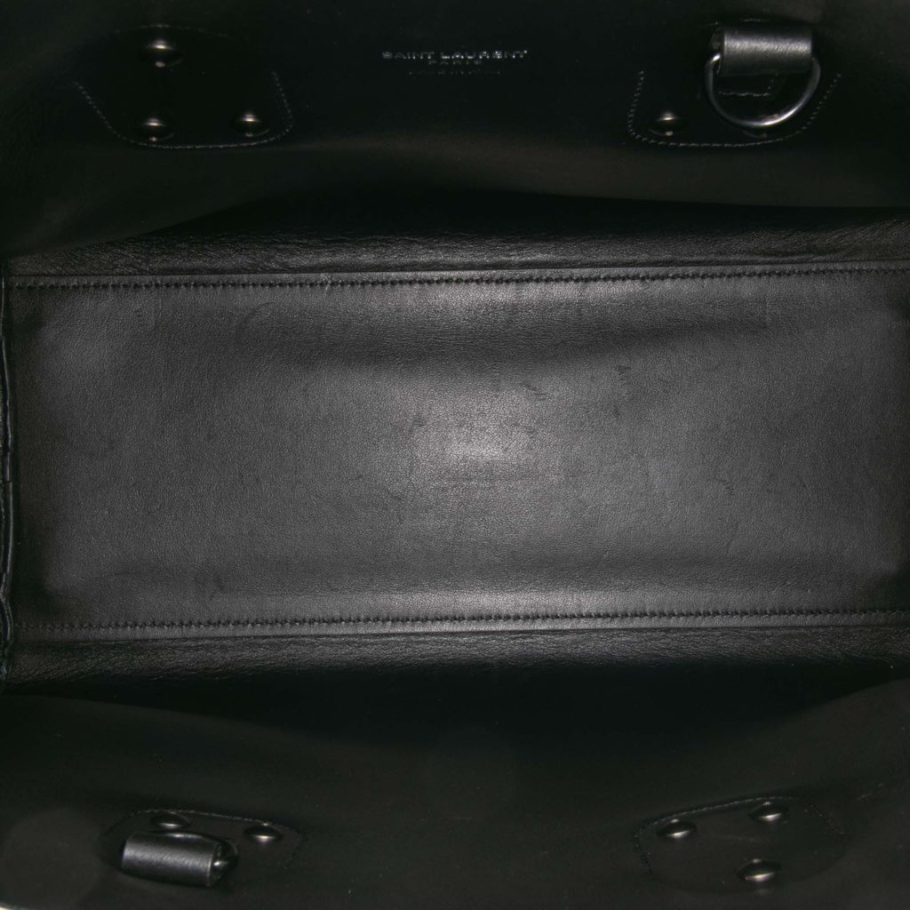 Saint Laurent Small Grained Calfskin Topstitch Sac De Jour Satchel - 5