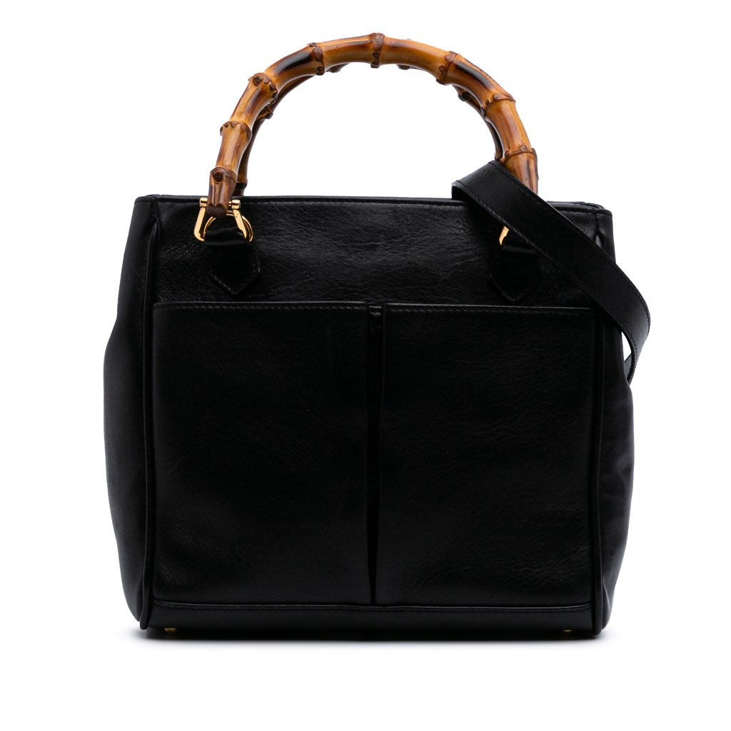 Gucci Small Leather Bamboo Satchel