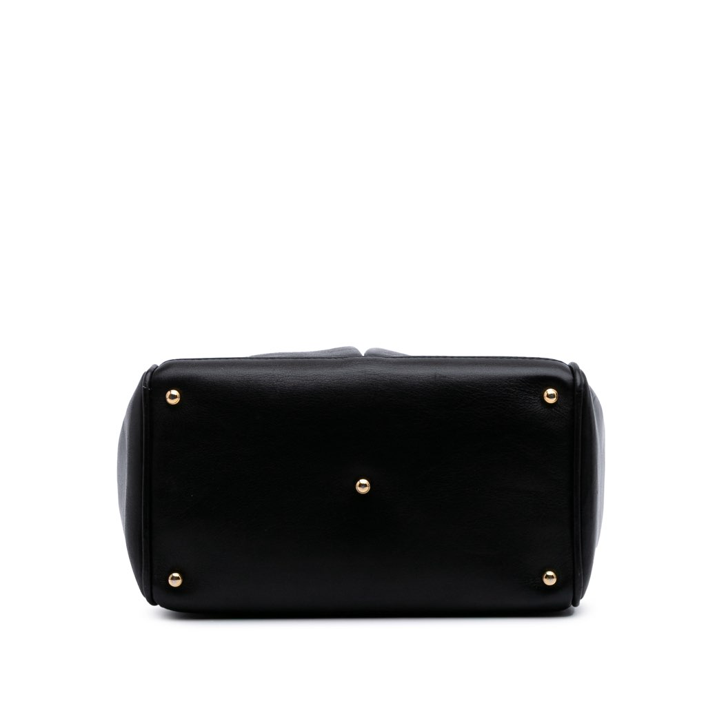 Gucci Small Leather Bamboo Satchel - 3