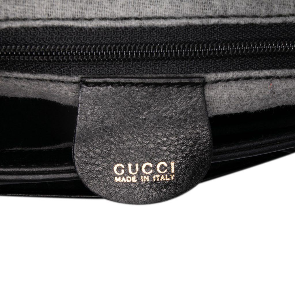 Gucci Small Leather Bamboo Satchel - 5