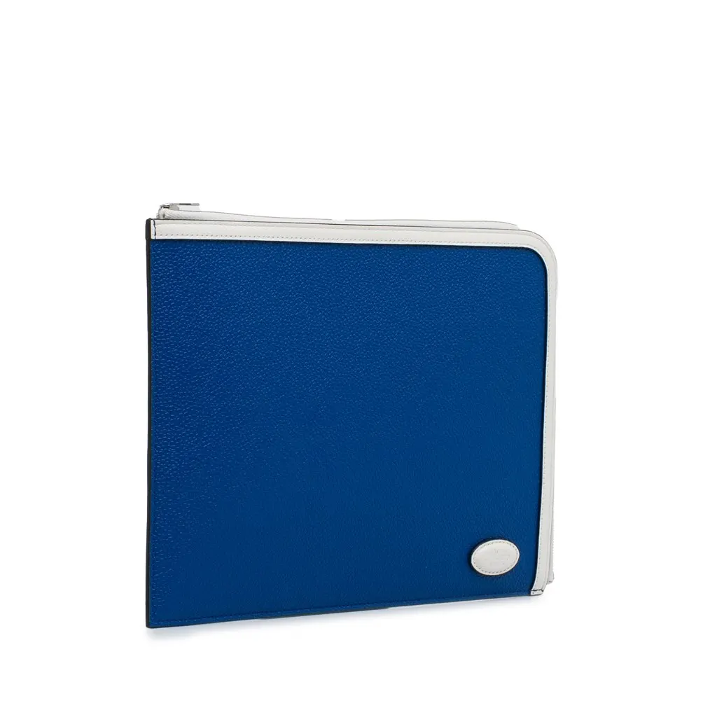 Mulberry X Richard Malone Zip Clutch Blue Leather Very good - Back View