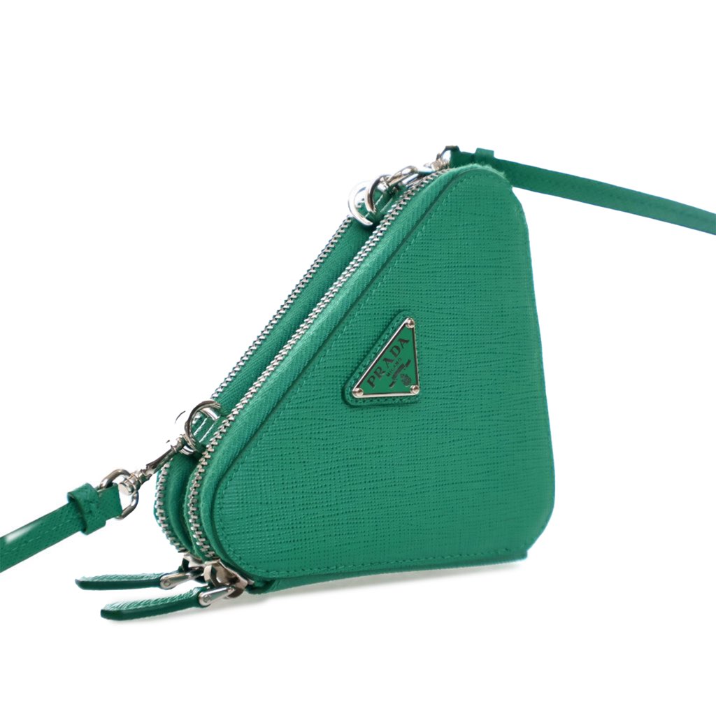 Prada Mini Saffiano Lux Double Triangle Satchel - 2