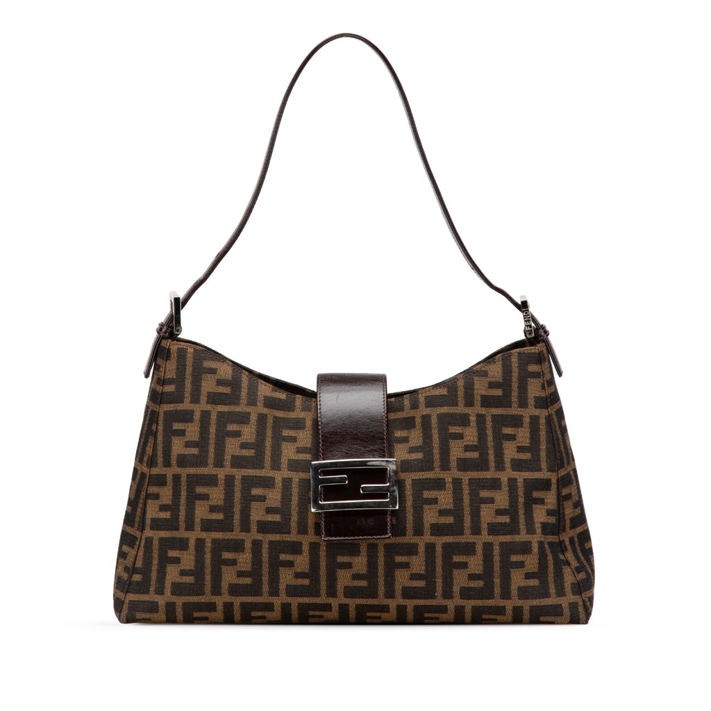 Fendi Zucca Canvas Shoulder Bag