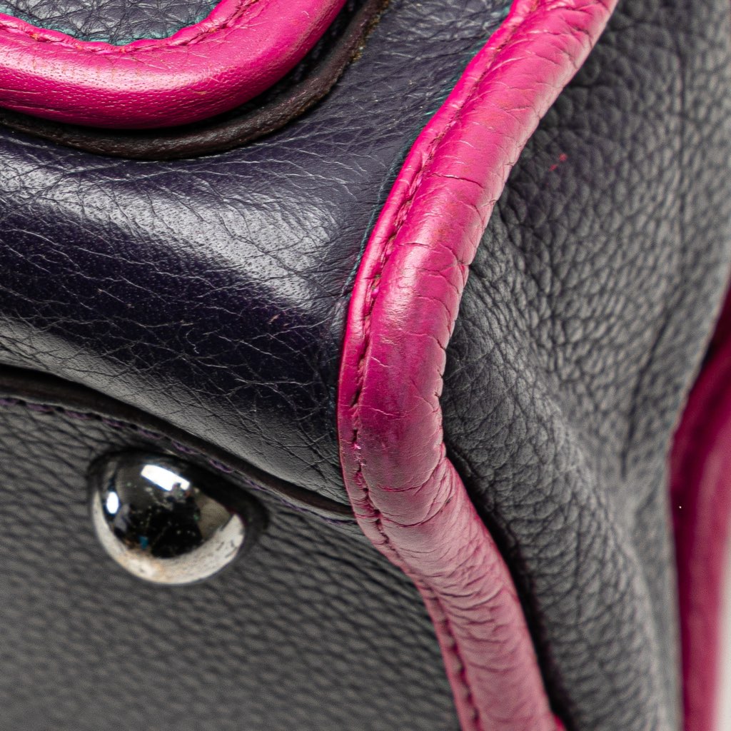 Loewe Grained Bicolor Calfskin Cruz Satchel - Image 13