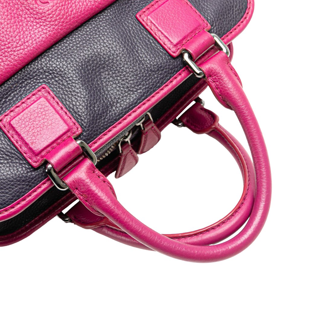 Loewe Grained Bicolor Calfskin Cruz Satchel - Image 14