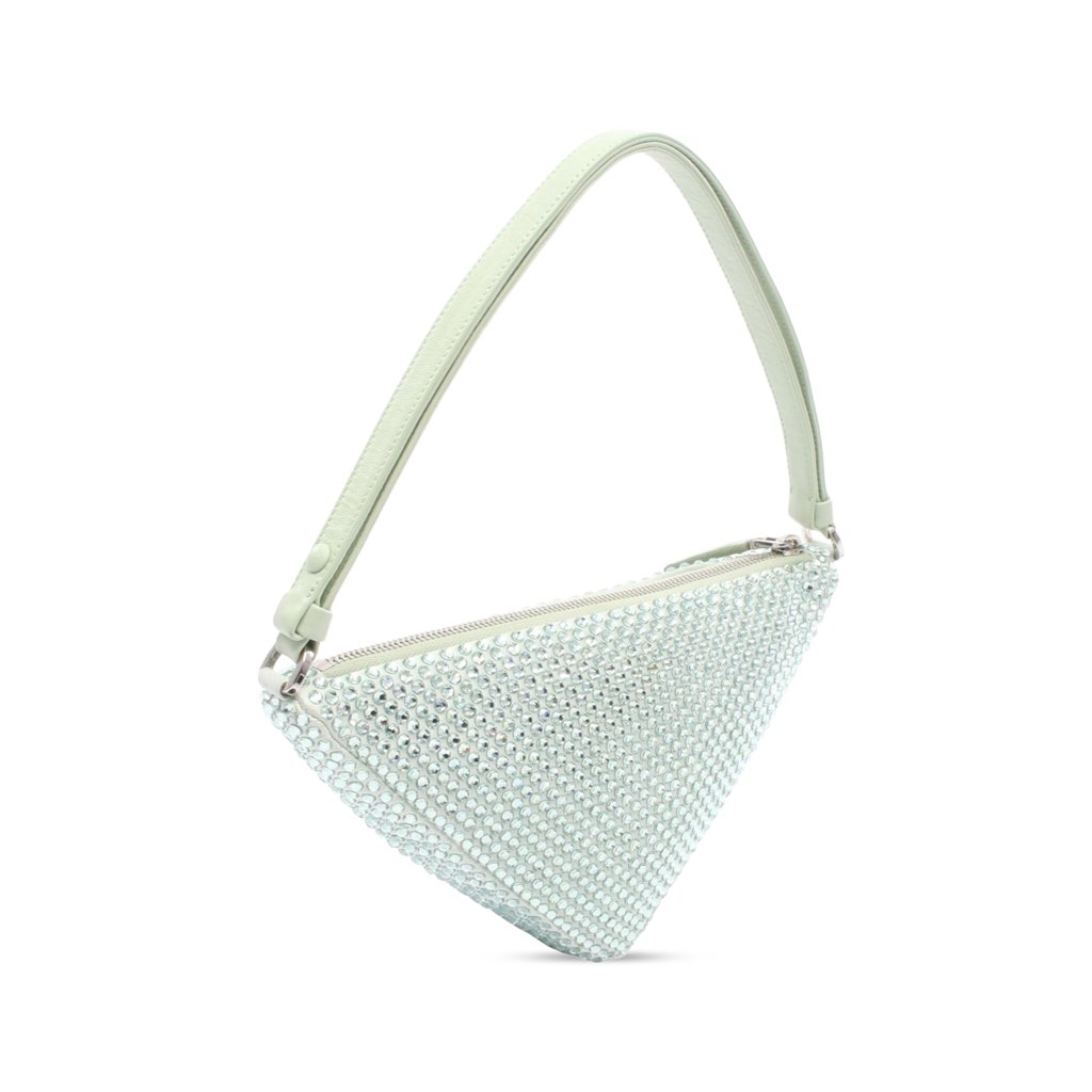 Prada Satin Crystal Embellished Triangle Pouch - 2