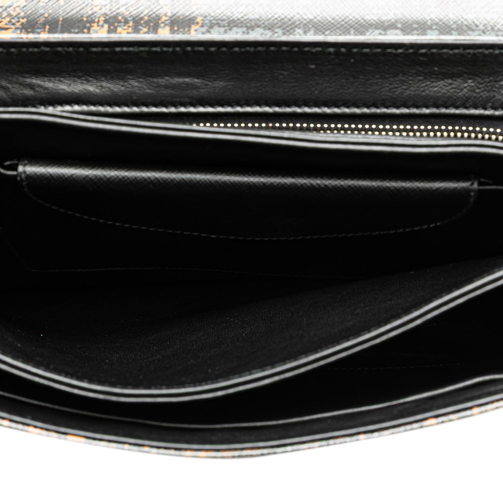 Prada Saffiano Tartan Print Top Handle Bag - 4