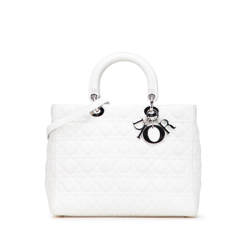 Dior Large Lambskin Cannage Lady Dior