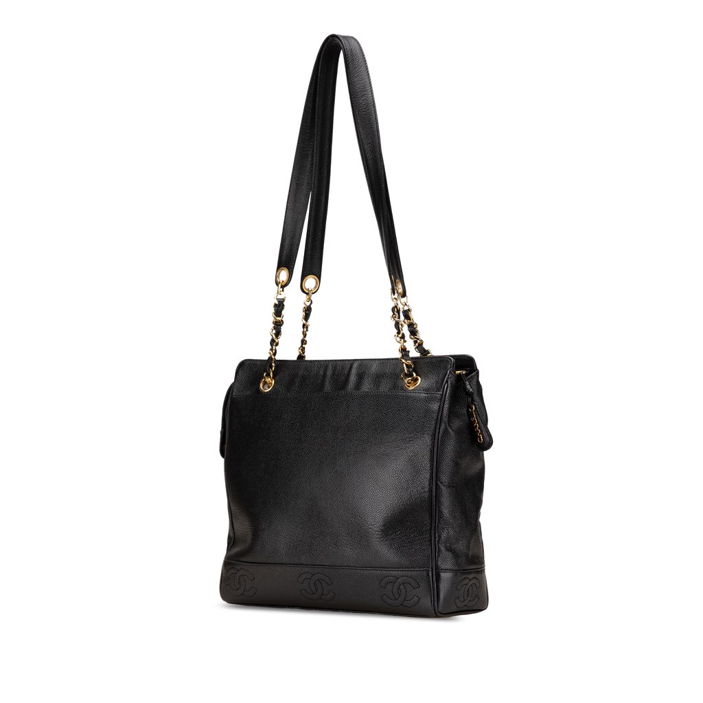 Chanel Triple CC Caviar Tote - Back view