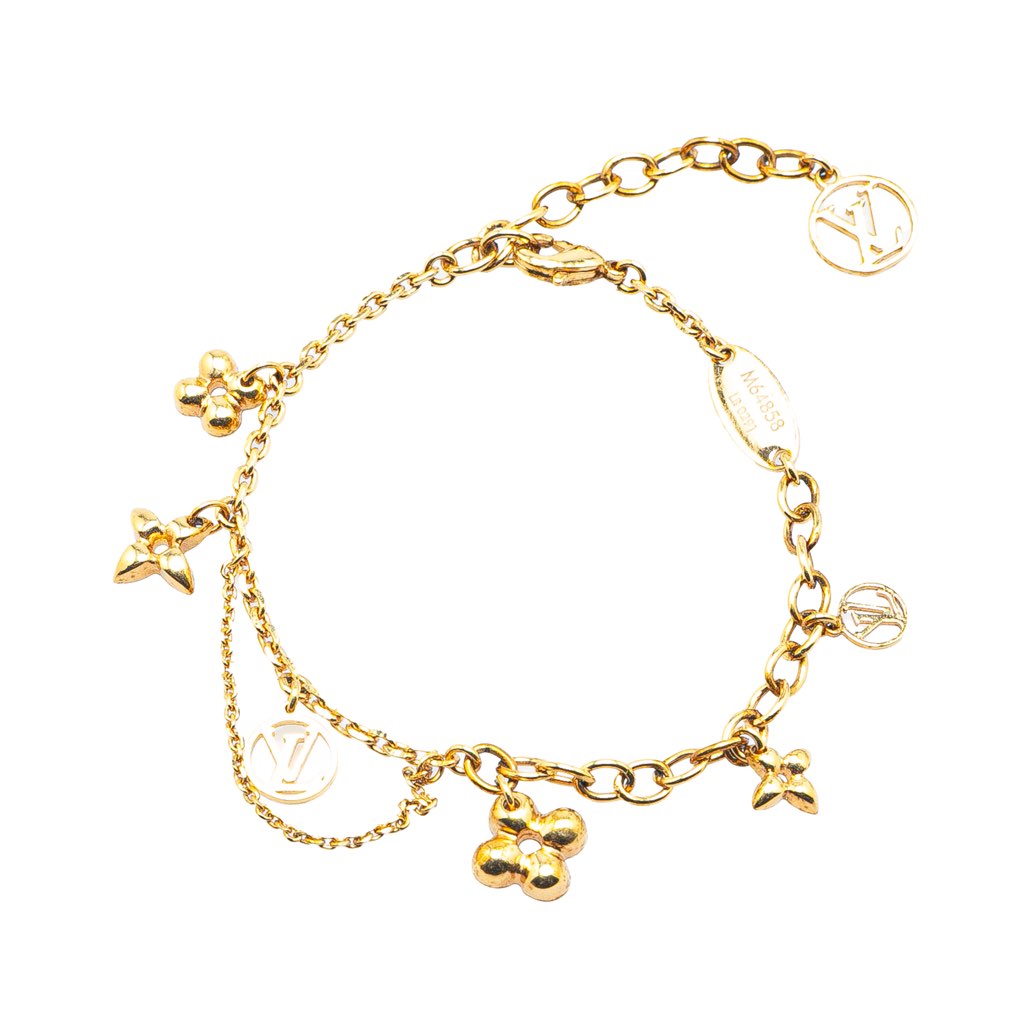 Louis Vuitton Gold Plated Monogram Blooming Supple Bracelet - 3