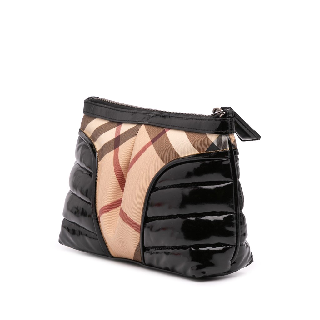 Burberry Supernova Check Coated Canvas Clutch - Back view