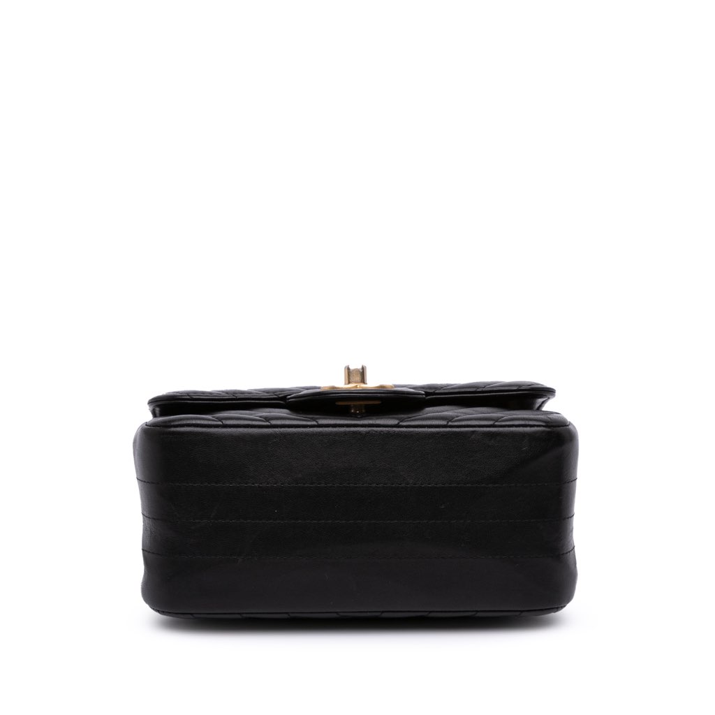 Chanel Mini Square Classic Chevron Lambskin Single Flap - Image 6