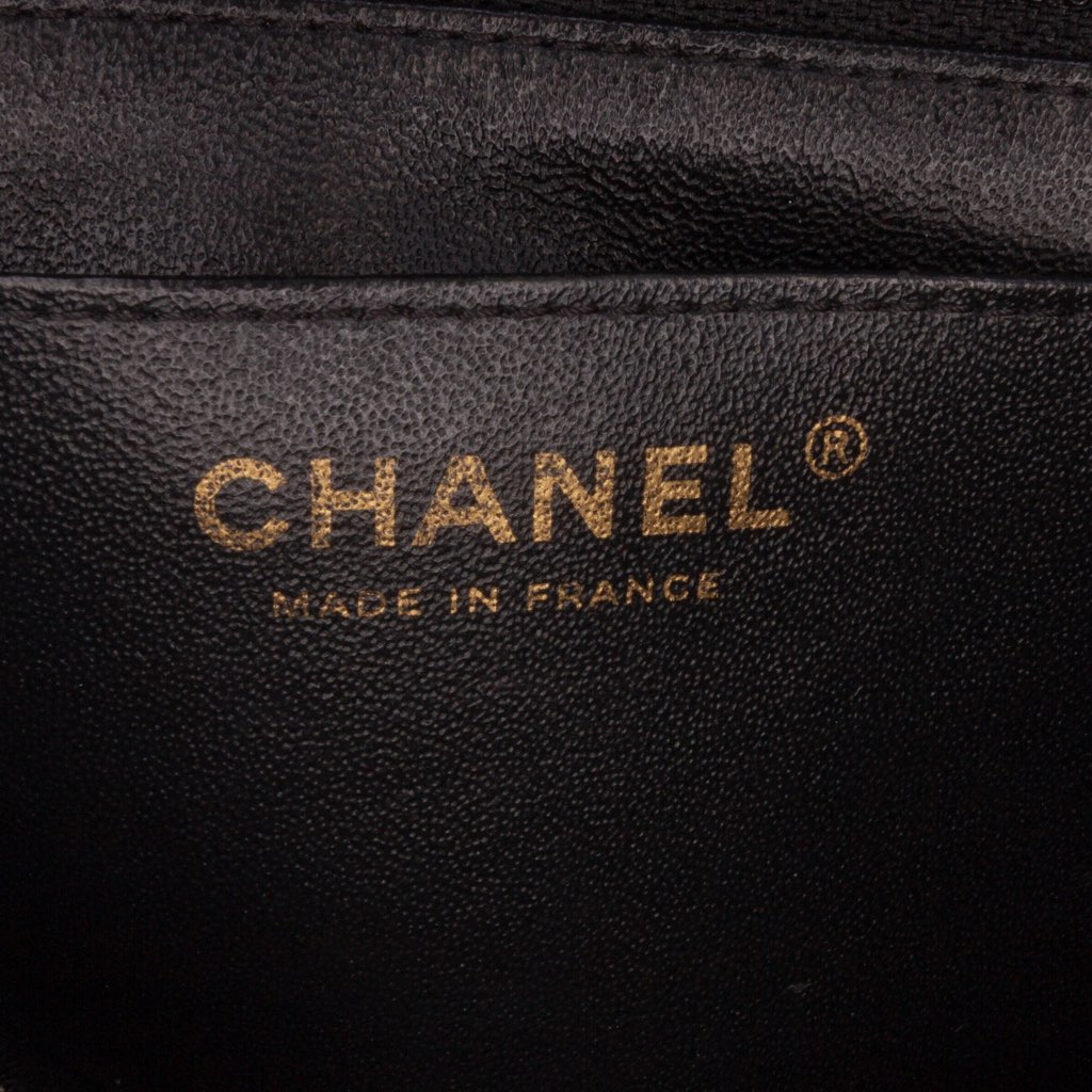 Chanel Mini Square Classic Chevron Lambskin Single Flap - Side view