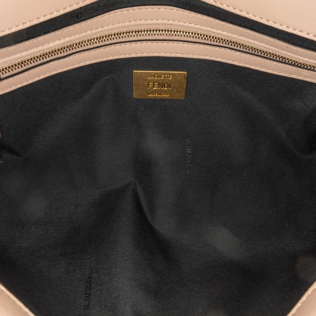 Fendi Bicolor Leather Chain Midi Baguette - 4