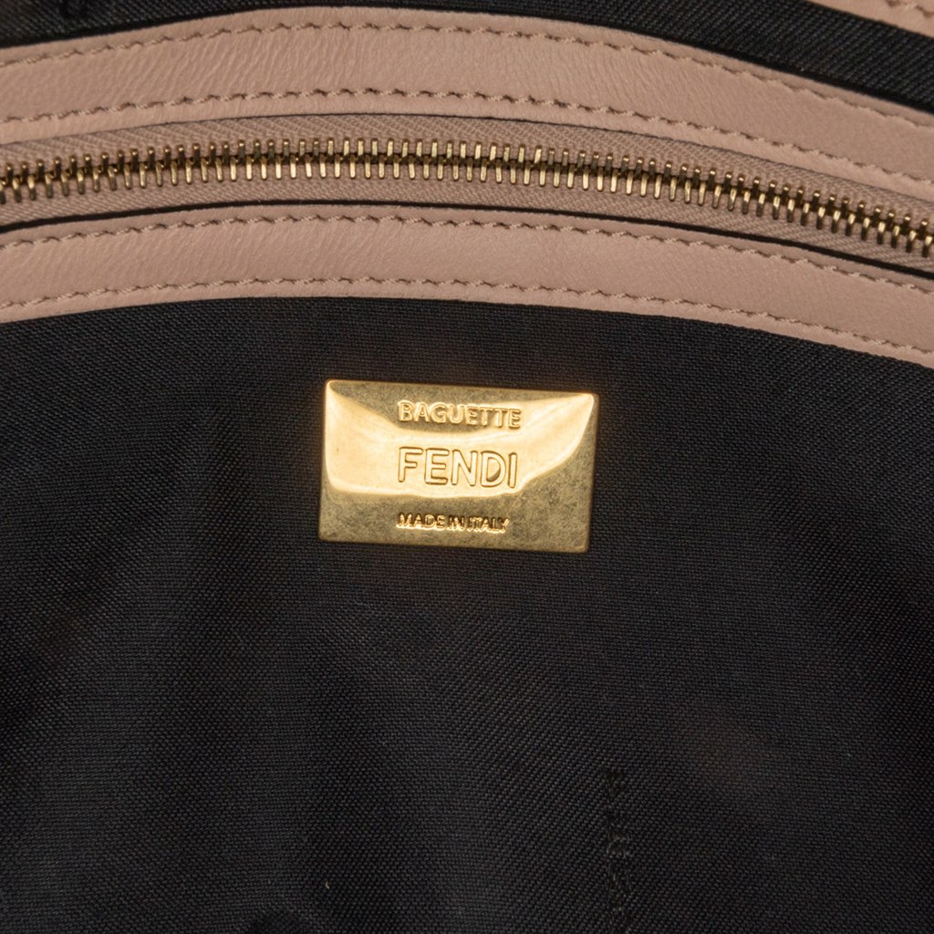 Fendi Bicolor Leather Chain Midi Baguette - 5