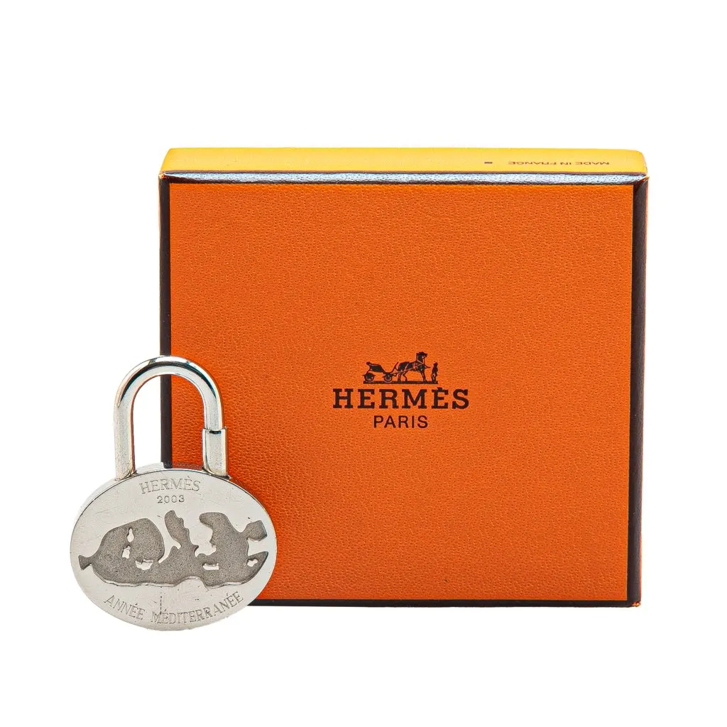 Hermès Palladium Annee Mediterranee Cadena Silver Metal Good - Model View