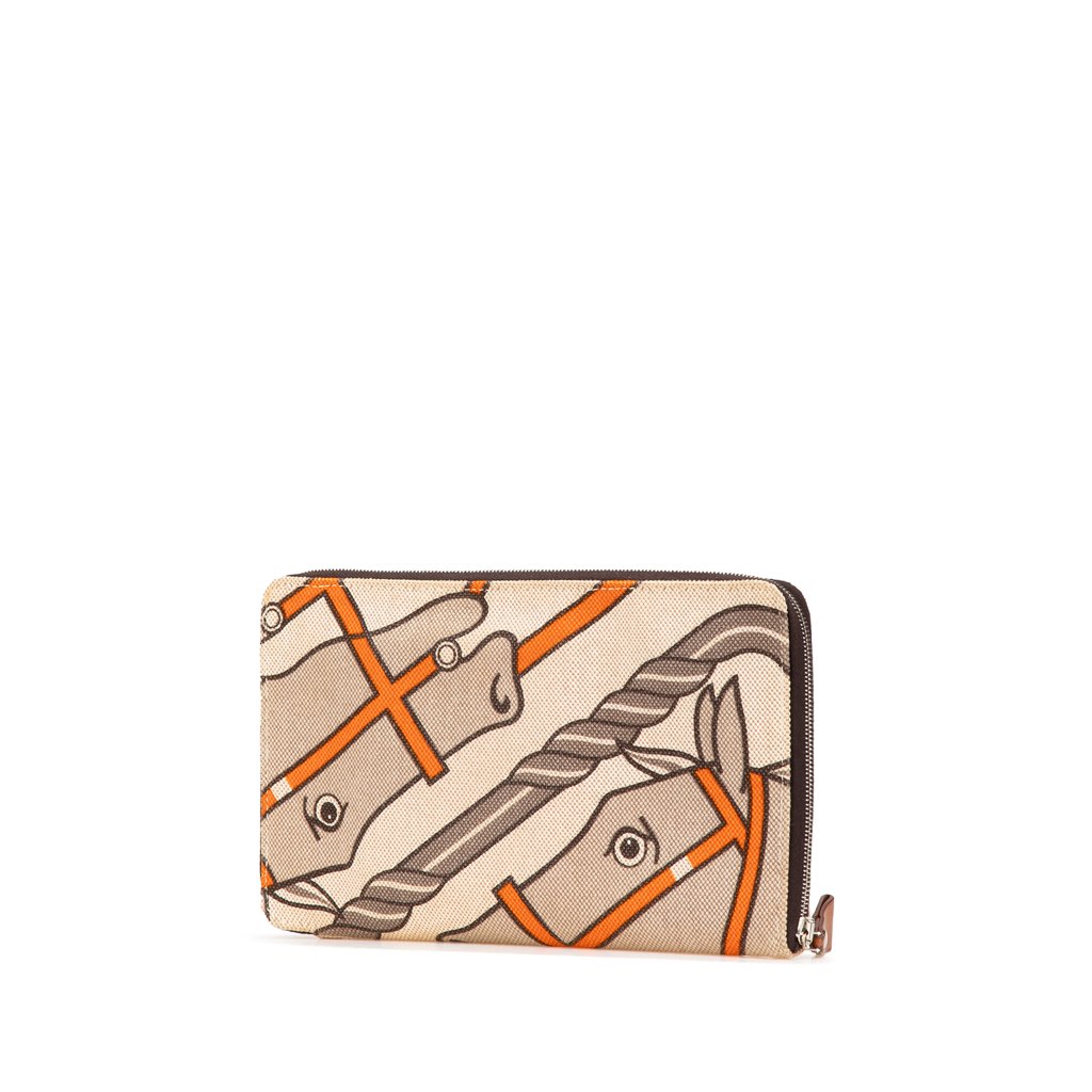 Hermès Toile Steeple GM Wallet - 2