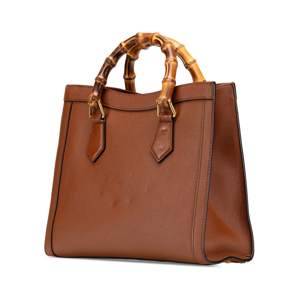 Gucci Small Leather Bamboo Diana Satchel - 2