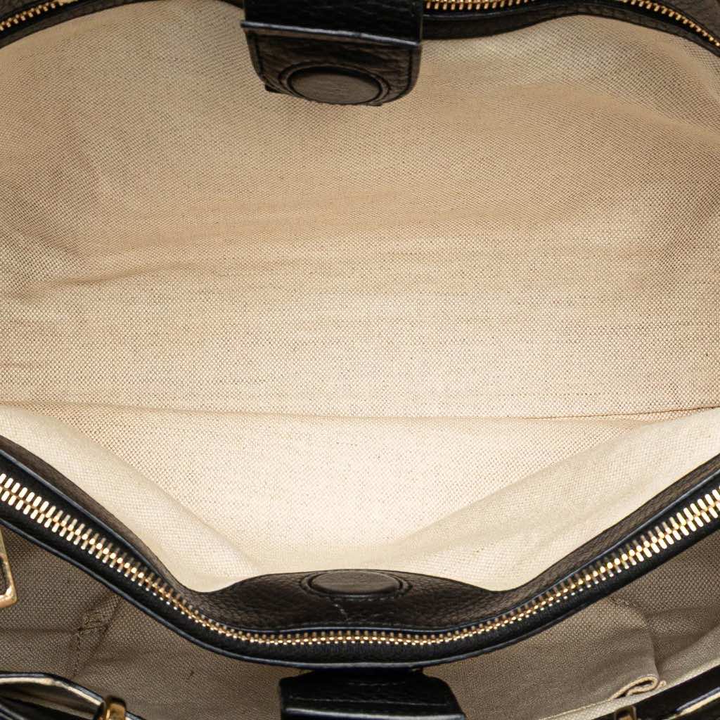 Gucci Medium Canvas Bamboo Shopper Flora Knight Satchel - 5