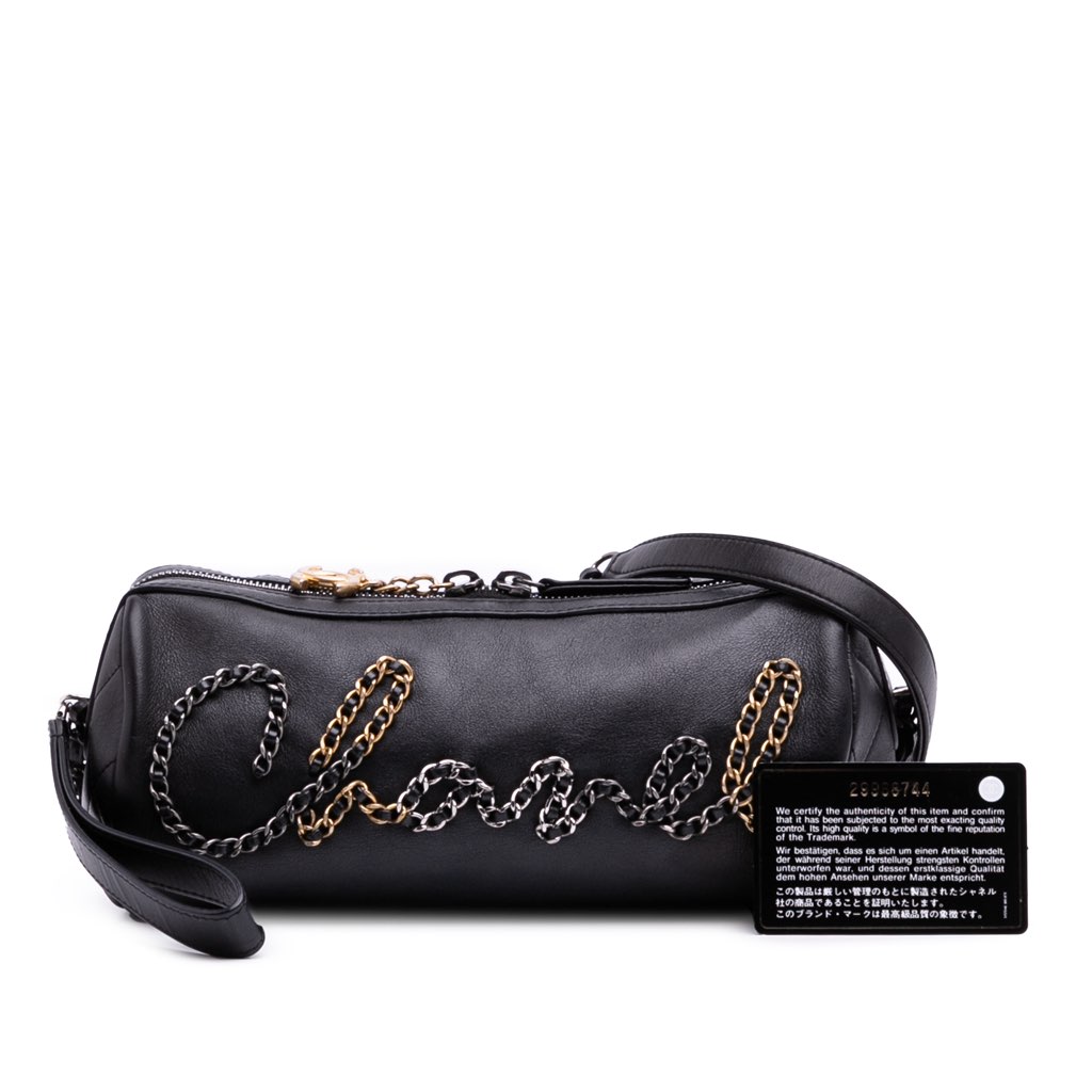 Chanel Calfskin Signature Chain 20s Bowling Bag - Image 16