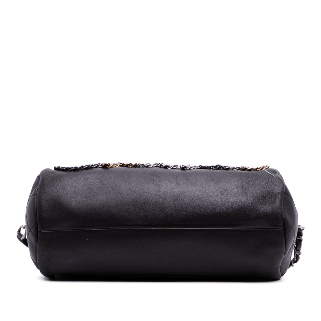 Chanel Calfskin Signature Chain 20s Bowling Bag - Image 6