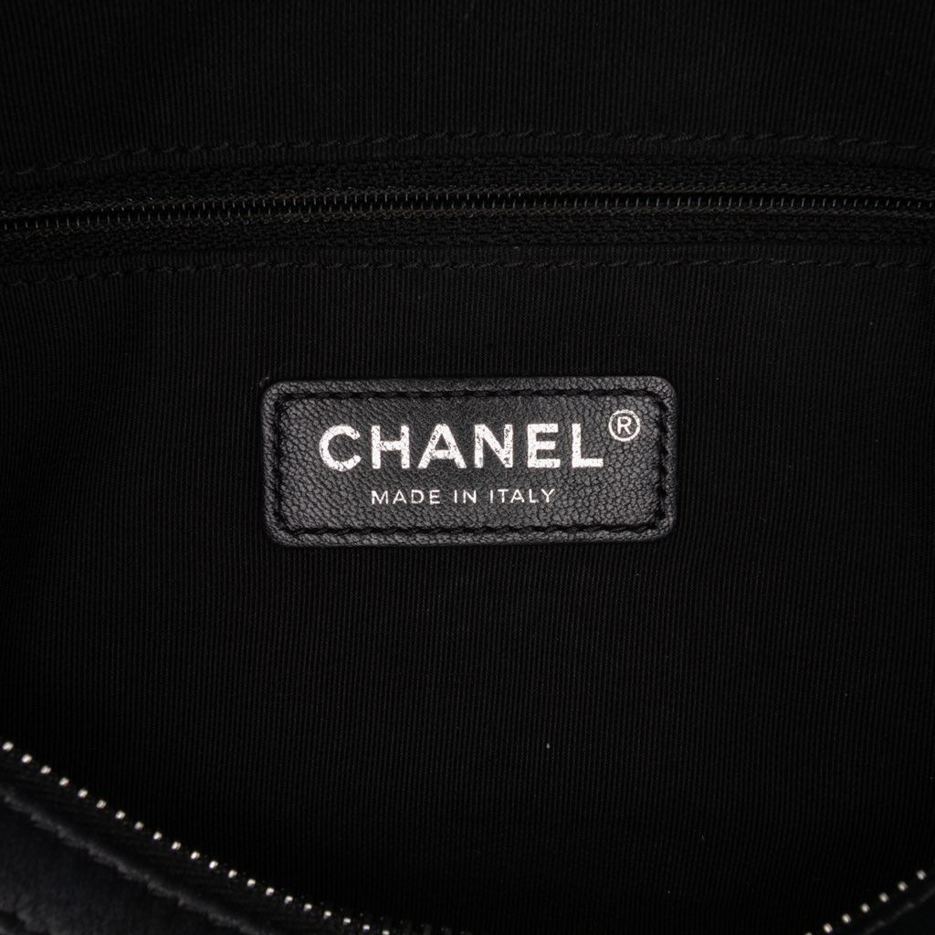 Chanel Calfskin Signature Chain 20s Bowling Bag - Side view