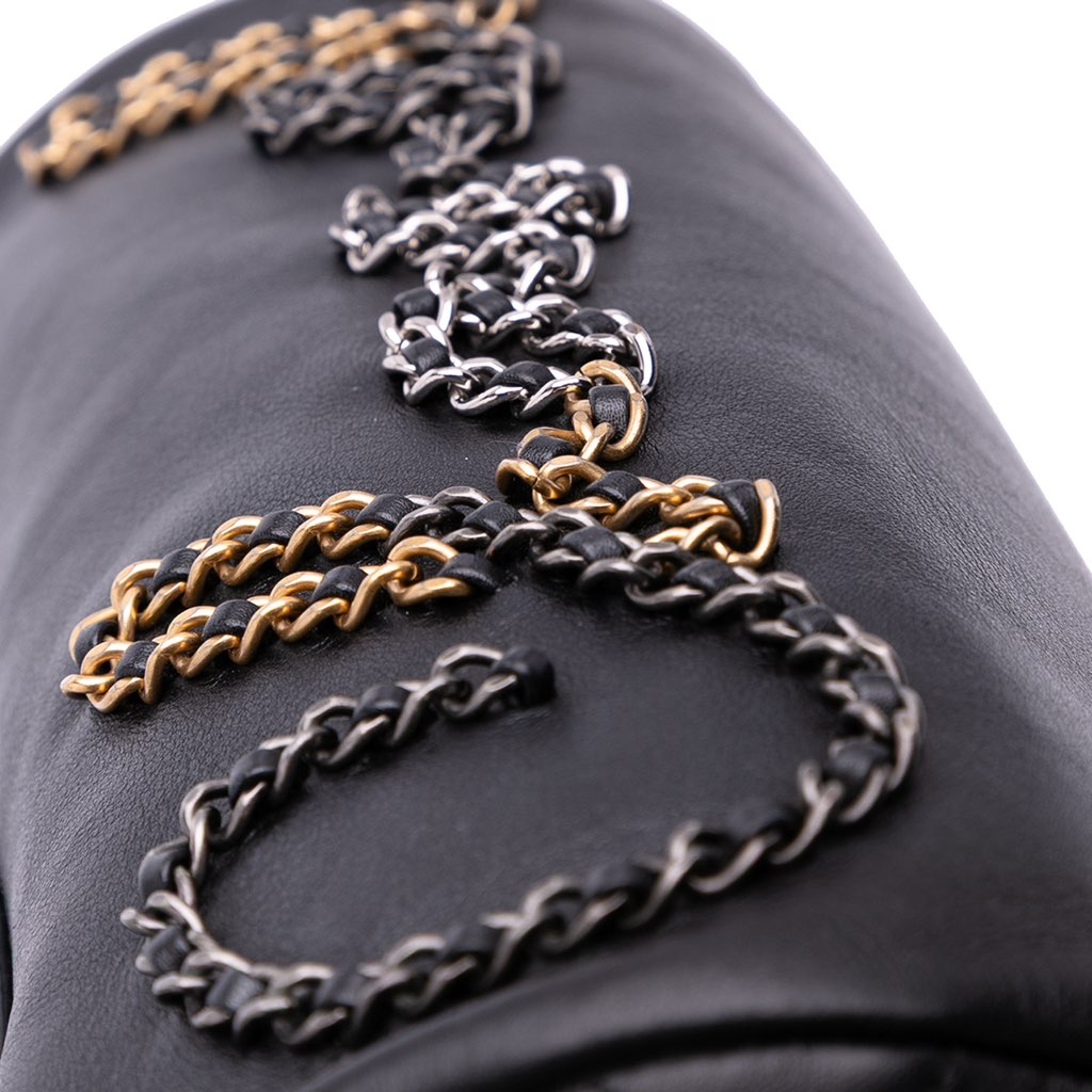Chanel Calfskin Signature Chain 20s Bowling Bag - Image 11