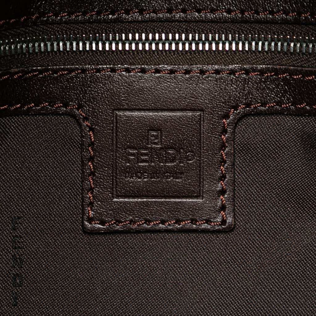 Fendi Zucca Canvas Shoulder Bag - Side view