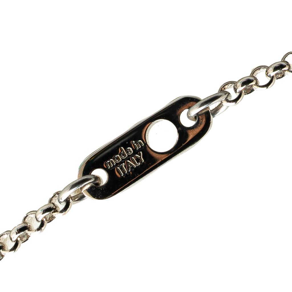 Louis Vuitton Silver Plated Enamel Game On Dice Pendant Necklace - Back view